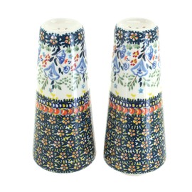 Blue Rose Polish Pottery Periwinkle Salt & Pepper Shakers