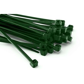 Lot de 100 serre-câbles 200 mm x 2.5 mm for ombrage grillage panneau clôture en vert