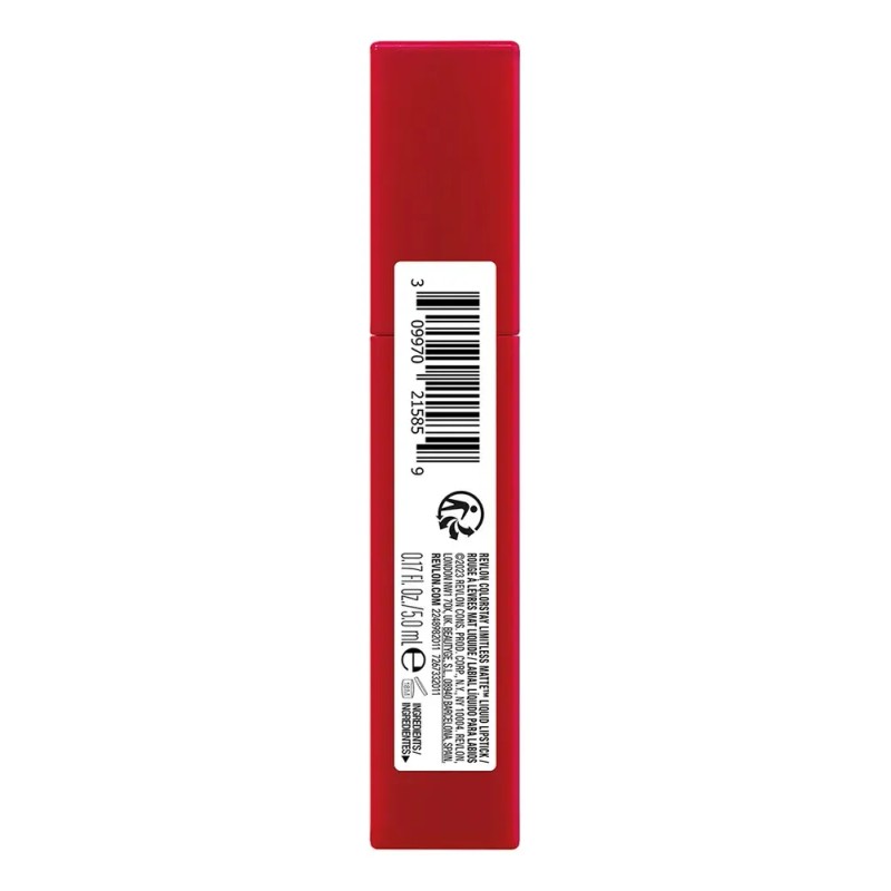 Labial Liquido Cs Limitless Matte Lipstick Tono Fire Off