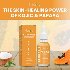Healov Suero De cido Kjico Elimina Manchas Oscuras En Rostro Y Cuerpo Aclara La Piel Con Manchas Hiperpigmentacin Y Decoloracin El Aceite Facial...   