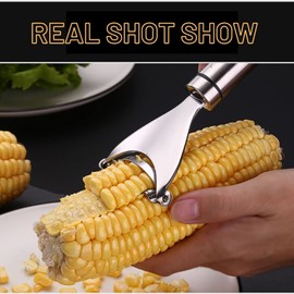 2PCS Corn Planer Cutter Thresher Peeler, Corn Thresher Cob Stripper Tool,Stainless Steel Corn Thresher,Premium Stainless Steel Corn Thresher Cob Remover tool with Ergonomic Handle