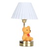 1: 12 Scale Dollhouse Bear Table Decor Realistic LED Lamp