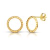 Amberta Women 925 Sterling Silver Minimalist Stud Earrings: Gold Plated