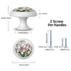 Artinhand 4 Pack Colorful Tulip Cabinet Knobs for Kitchen Bathroom