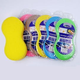 benkyue 洗車スポンジセット 5個セット ワックススポンジ 水洗い コーティング車用 洗車用品 厚く 吸水性 掃除 ハニカム ランダム色