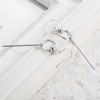 925 Sterling Silver Bead with Long Line Bar Dangle Earrings