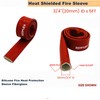 3/4"(20mm) ID Heat Shielded Fire Thermo Armor Fire Sleeve Silicone