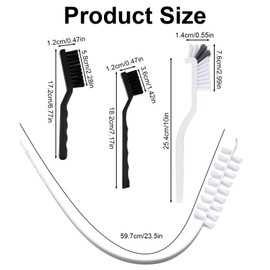 4pcs Washing Machine Cleaning Brush Kit, Efficient Front Load Washer Cleaner Tool or Accessories 1 Drum Cleaner Brush & 3 Gap Brushes for Laundry Machine Tight Spaces and Rubber Seal