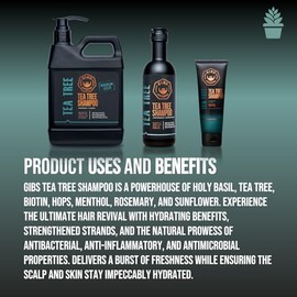 GIBS Grooming Tea Tree Shampoo - Sulfate and Paraben Free