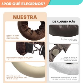 Rizadores de Cabello Sin Calor, 6 Piezas Tubos para Rizar El Cabello, Rulos para Cabello sin Calor para Dormir, Heatless Curls Para Cabellos Cortos y Medios, Herramientas de Peluquería