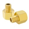 Hooshing 2PCS Brass Pipe Fitting 1/4" NPT Male to 1/2"