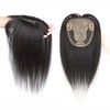 Nature Straight Human Hair Topper Y-Shape 10x11cm Silk Base Clip