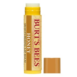 Burt's Bees Bálsamo labial hidratante 100% natural, miel con cera de abejas - 1 tubo