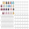 30Set DIY HandPainted Acrylic Keychain Blanks Circles Keychain Tassel Set
