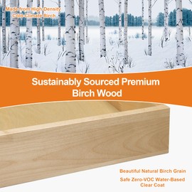 ALINE FURNITURE Pull Out Drawers for Cabinets Birch Wood, 14" W X 21" D Soft Close Slide Out Shelves for Kitchen Cabinets, Pullout Drawer for Pantry Cabinet Organizer