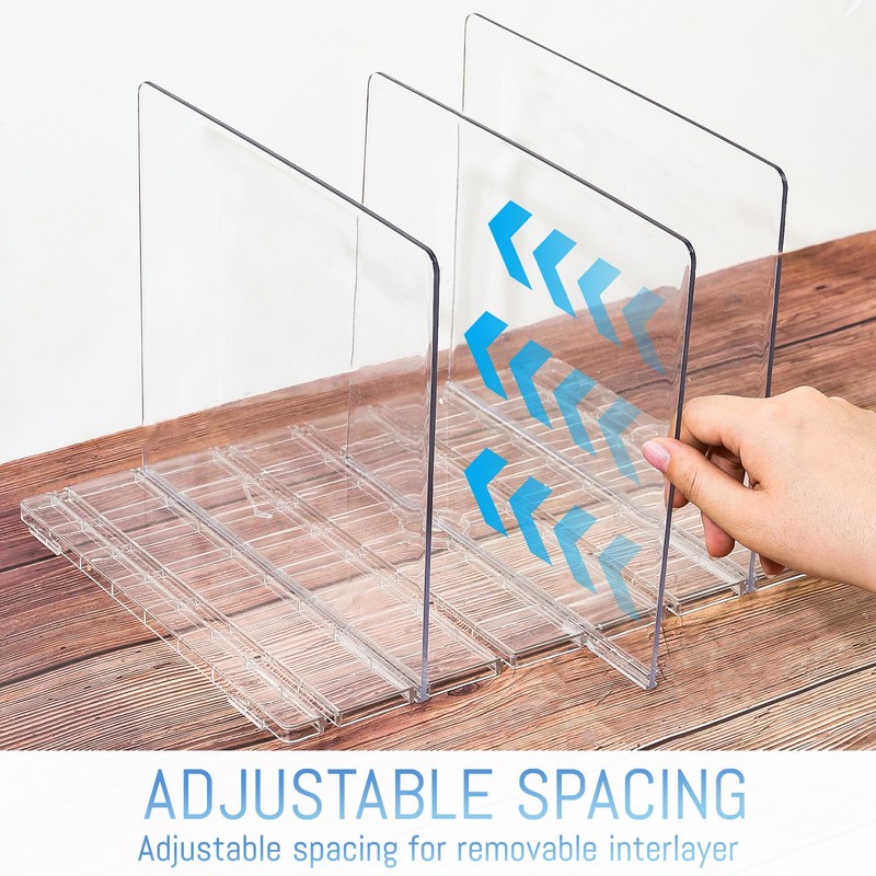 NUOLUTH Gift Bag Storage Organizer:Acrylic Reusable Bag Organizer, Adjustable Shelf