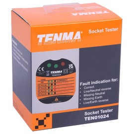 TENMA SC440 Mains Socket Tester - Check for Correct Wiring, Black, 1.0 cm*1.0 cm*1.0 cm