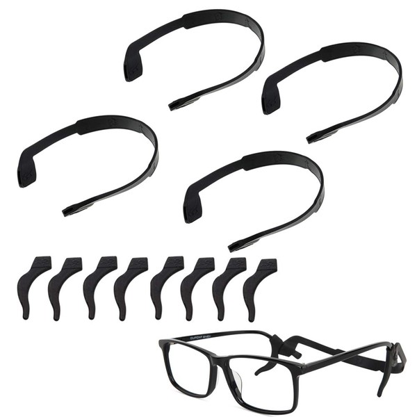 Soporte de silicona antideslizante para anteojos, gancho para oreja, anteojos,