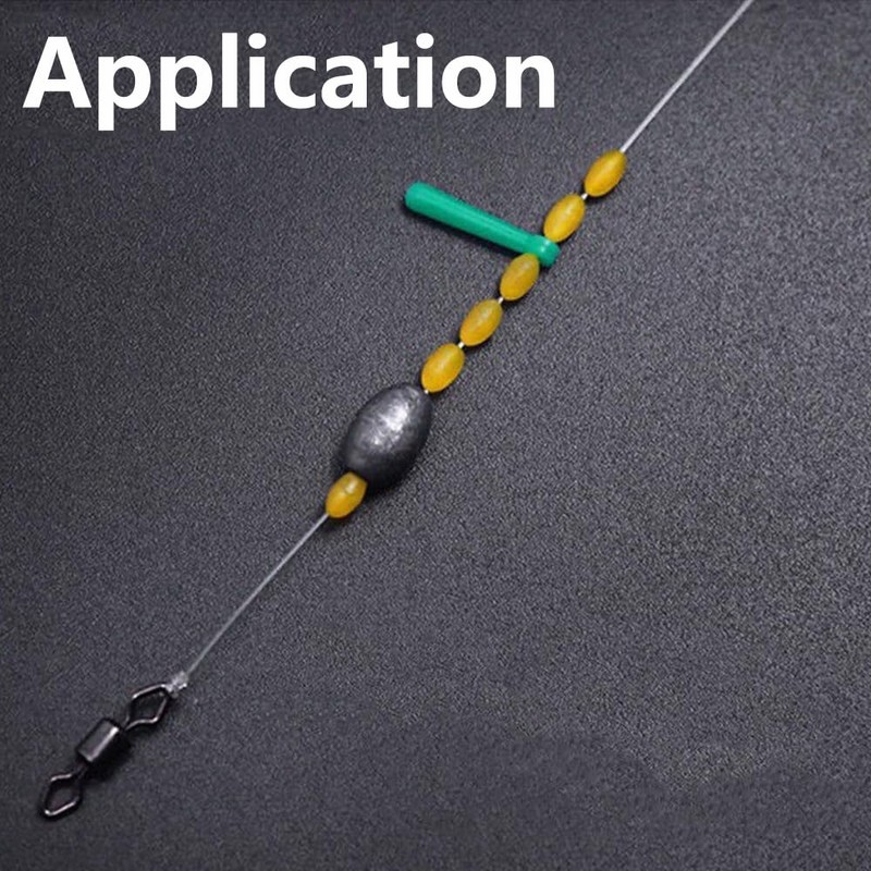 Fishing Bobber Stoppers - 600pcs Rubber Olive Shape Stop Beads,