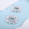 Xerling 1 Pair Faux Pearl Shoe Clips Detachable Geometric Square