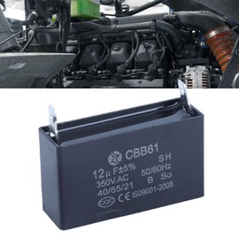 Condensador CBB61 350VAC 12UF para Motor de Ventilador de Arranque de Generador de Gasolina con Carcasa de Plástico, Instalación Conveniente
