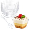 COCPOK 100 Pack Mini Dessert Cups With Spoons, 2 oz