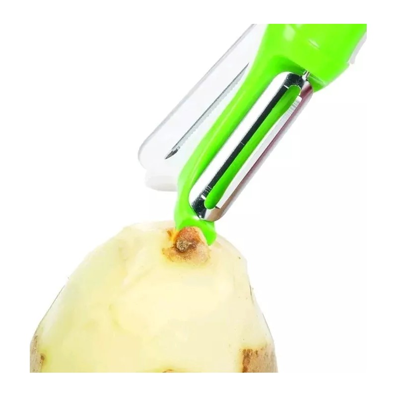 Progressive International Prep Solutions Stainless Steel, Dual-Sided Produce Peeler And