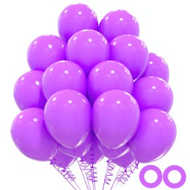 110pcs Purple Balloons, 12inch Purple Latex Party Balloons, Helium Quality for Birthday Baby Shower Wedding Anniversary Party Decorations(With 2 Purple Balloons)