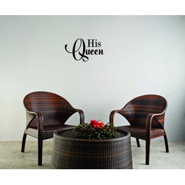 His Queen King Fairy Tale Castle Prince Princess Girls Love Beautiful Crown Prince Unicorns Royalty Sweet Dreams Decorating Ideas Girl Boy Bedroom Wall Decal Sticker - Size: 14 Inch x 32 Inch