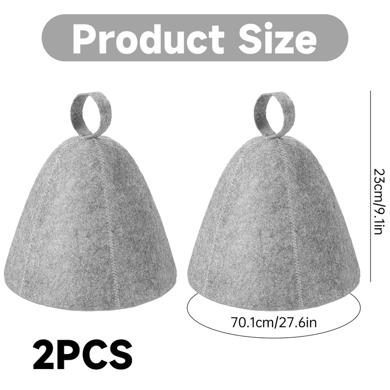Pack of 2 Sauna Hat, Felt Men's Hat, Sauna Hat,