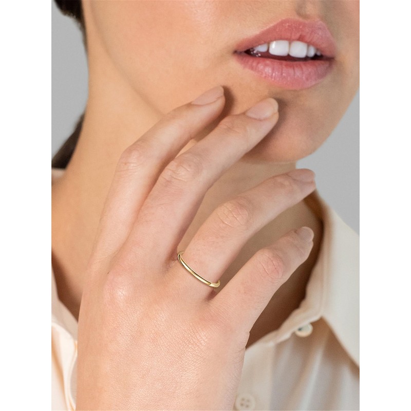 Glanzstücke München Women's Ring Sterling Silver Yellow Gold-Plated – Gold