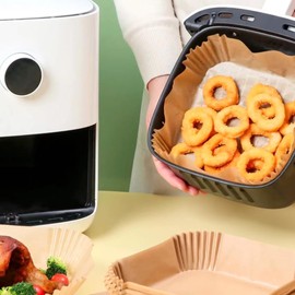 Air Fryer Liners - Compatible with Ninja Dual Air Fryer, Salter, and More - Disposable and Non-Stick Air Fryer Accessories (Square)