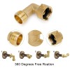 Sicilamiu 2Pcs 90 Degree Garden Hose Elbow, 3/4" Solid Brass