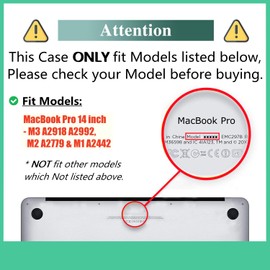 DTangLsm Compatible with MacBook Pro 14 inch Case 2024 2023-2021 M3 A2918 A2992 M2 A2779 M1 A2442 Pro Max Chip, Elegant Leather Plastic Hard Case Embossed Floral Laptop Shell & Keyboard Cover, Brown