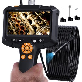 Daxiongmao Borescope, 4.3 Inch Endoscope Camera with Light, IP67 Waterproof Endoscope, 1,080P HD Inspection Camera, Borescope Camera with Light, 5 m Flexible Endoscope Camera, Gadgets for Men