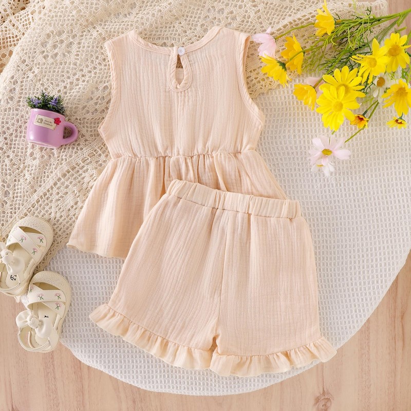 Aenbilo Toddler Summer Clothes Girls 5t Baby Outfits Cute Bow