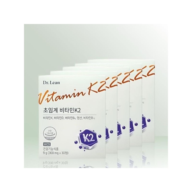 Dr.Lin Supercritical Vitamin K2 300mg x 30 tablets x 5