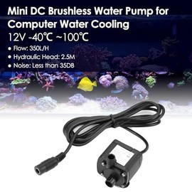 Bomba de agua DC sin escobillas 12 V 350 L/H para acuario tanque de peces JT-180A-12 mini bomba sumergible