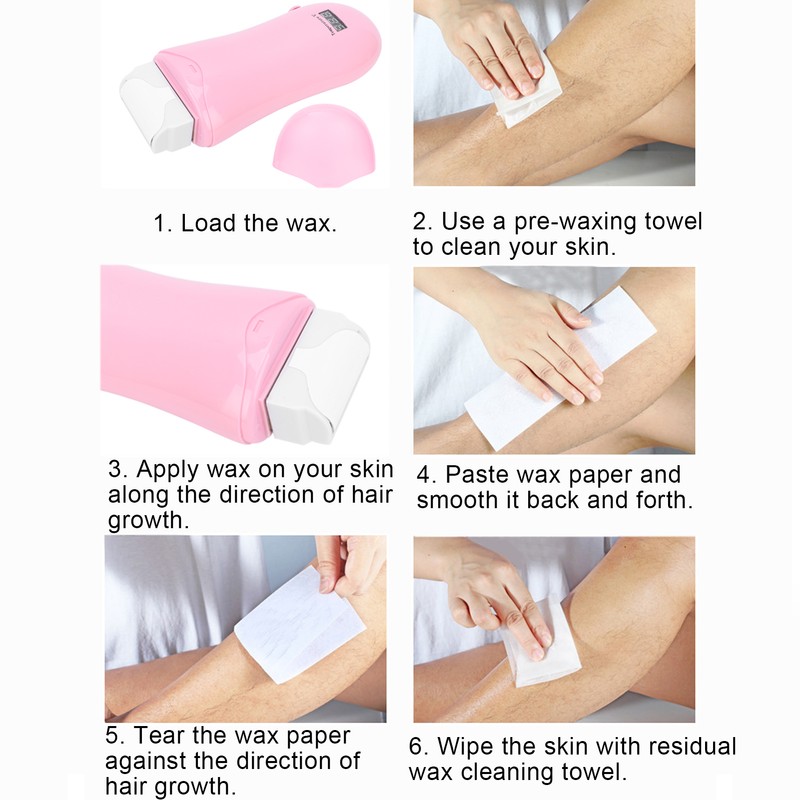 Hair Removal Waxing Roller Kit Milk Wax Aloe Vera Wax