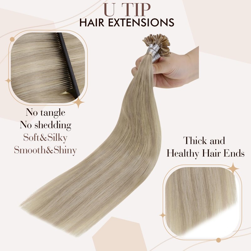 Hetto Remy Extensions Bondings Real Hair Blonde Bondings Real Hair