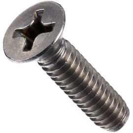 MonsterBolts - M4 x 18mm Phillips Flat Head, DIN 965, Stainless Steel, 25 Pack