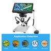 DM9 7'' LCD Digital Microscope 1200X, 1080P Coin Microscope Magnifier,