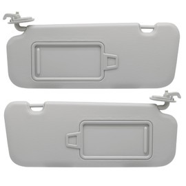 NHILES Left Driver & Right Passenger Sun Visor Compatible with Hyundai Elantra 2017-2020 Without Sunroof Sunshade Replacement Number 85210-F2100-TTX 85220-F2100-TTX Color Gray