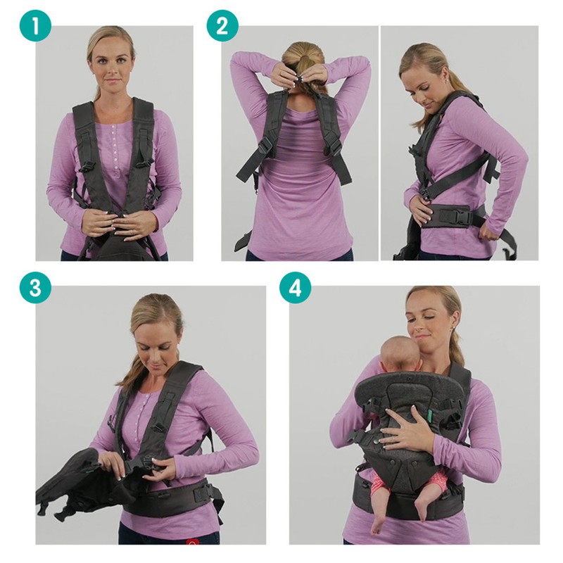 4 in 1 Convertible Carrier with Drool Towel Ergonomic Waterproof