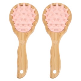 minkissy 2pcs Shampoo Massage Comb Brush Hair Hair Comb Massage Comb Curly Hair Comb Hair Stylist Combs Scalp Combs Massage Hair Comb Wood Pink