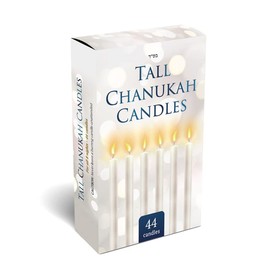 jewFadz Menorah Chanukah Candles– Jewish Traditional Decorative Hanukkah Celebrations Case of 24- Tall White Candles