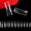 500 Pcs Curved Nail Tips with Box Kit, Tapered Square