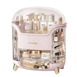 Omeily Makeup Organizer Countertop Cosmetic Storage Box Cosmetic Organizer Makeup Storage Organizer Box skincare organizers Makeup Organizer for Vanity, Clear Design for Easy Visibility