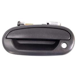 TRQ Front Left Exterior Door Handle Black Drivers Side Compatible with 1997-2003 Ford F-150 2004 F-150 Heritage 1997-1999 F-250