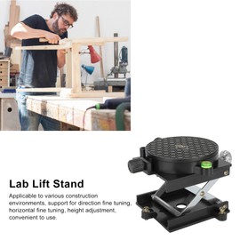 Scissor Lift Jack, 6.5cm Heavy Duty Aluminium Jack Stand Table Lift Laboratory Lifting Platform, Jack Stand Table Lift for Woodworking Carving Experiment, 360° Rotation